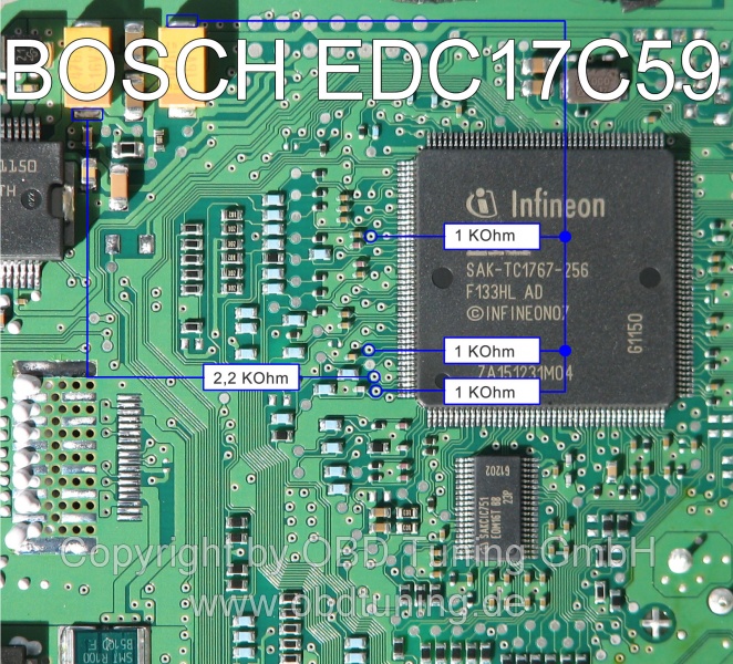 Bosch EDC 17C59 (Opel) pinout diagram 1